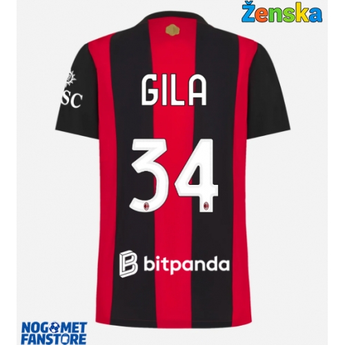 AC Milan Mario Gila #34 Domaci Dres za Ženska 2026-27 Kratak Rukav